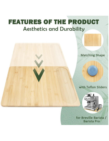 Deslizante de Bambú Mejorado Sun3drucker para Máquina de Espresso