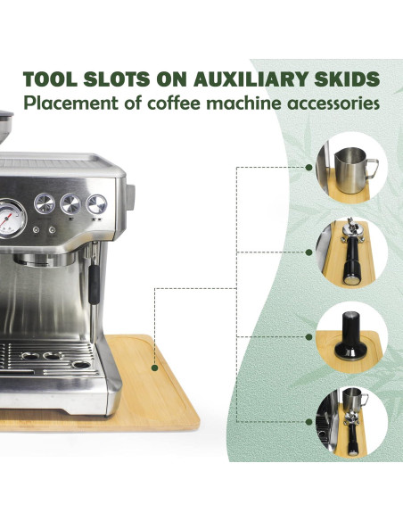 Deslizante de Bambú Mejorado Sun3drucker para Máquina de Espresso