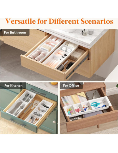 Organizador de Cajón Deslizante Lifewit Blanco 35-55 cm