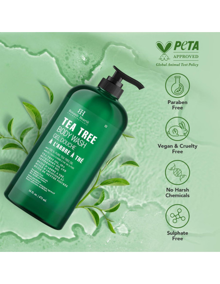 Gel de Ducha Botanic Hearth Tea Tree 473 ml - Piel Saludable