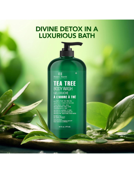 Gel de Ducha Botanic Hearth Tea Tree 473 ml - Piel Saludable