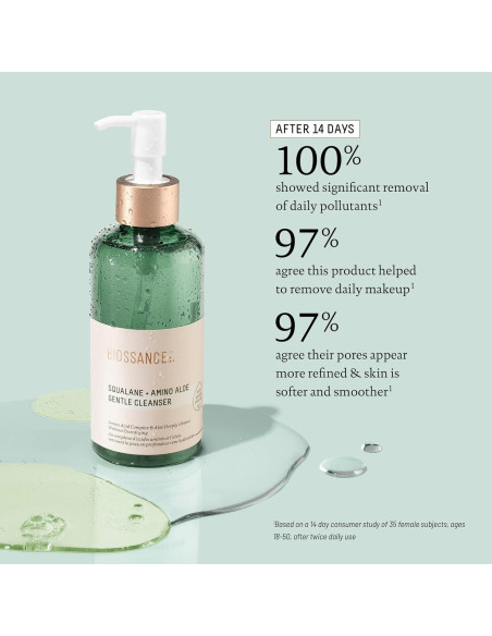 Limpiador Facial Suave Biossance Squalano 150ml Gel Espumoso