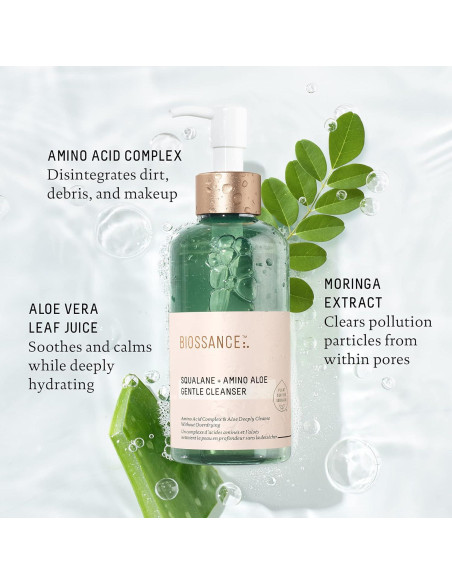 Limpiador Facial Suave Biossance Squalano 150ml Gel Espumoso