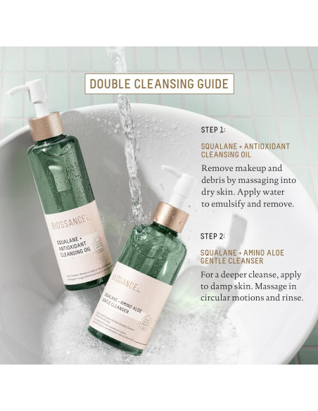 Limpiador Facial Suave Biossance Squalano 150ml Gel Espumoso