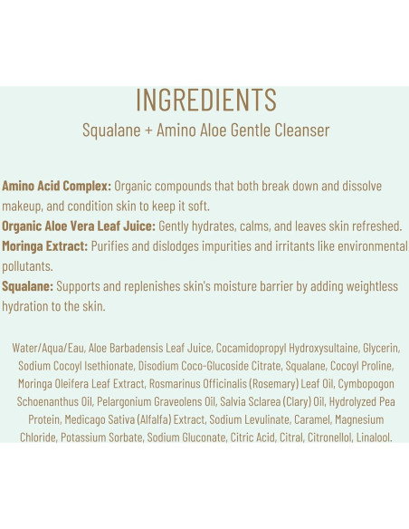 Limpiador Facial Suave Biossance Squalano 150ml Gel Espumoso