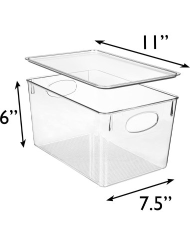 Bins de Almacenamiento ClearSpace 4 Paquete 27,94x19,05x15,24cm