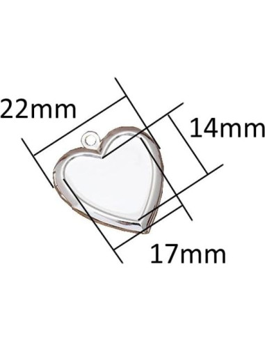 Mini Colgantes de Bronce en Forma de Corazón Lasenersm - 6 Piezas