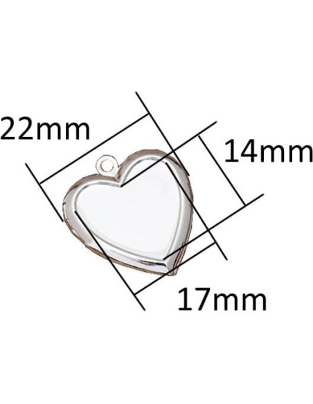 Mini Colgantes de Bronce en Forma de Corazón Lasenersm - 6 Piezas