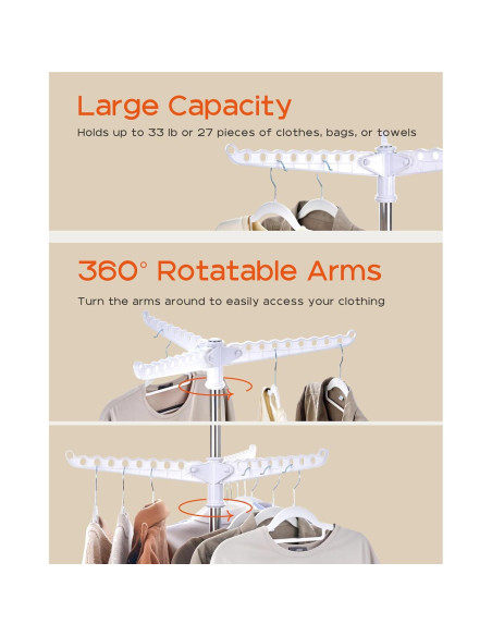 Estante Secar Ropa Plegable CASAMAYA 2 Niveles Acero Inoxidable