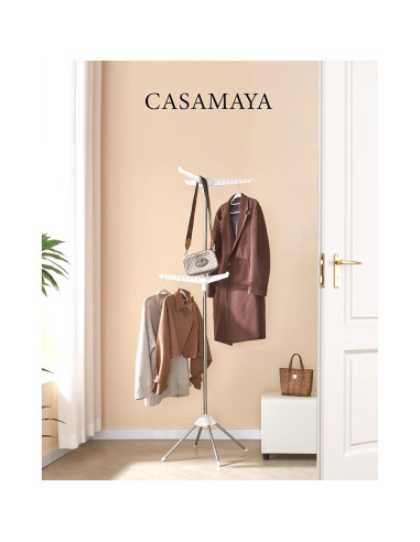 Estante Secar Ropa Plegable CASAMAYA 2 Niveles Acero Inoxidable