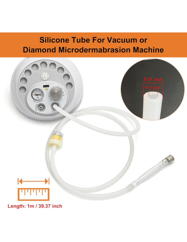 Tubo de Silicona Elitzia 1m para Microdermoabrasión ET957