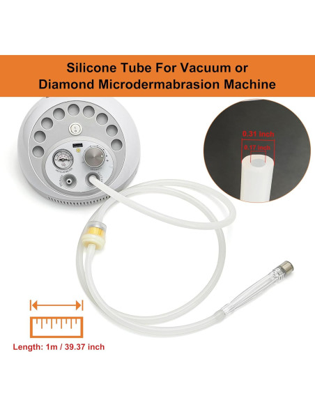 Tubo de Silicona Elitzia 1m para Microdermoabrasión ET957