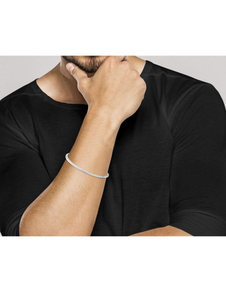 Pulsera de cadena de serpiente de plata esterlina 925 Miabella 3 mm