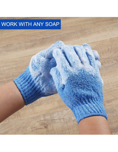 10 Pares de Guantes Exfoliantes CVNDKN 100% Nylon Ducha
