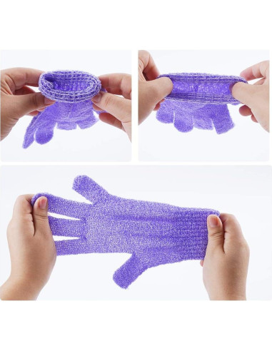 10 Pares de Guantes Exfoliantes CVNDKN 100% Nylon Ducha