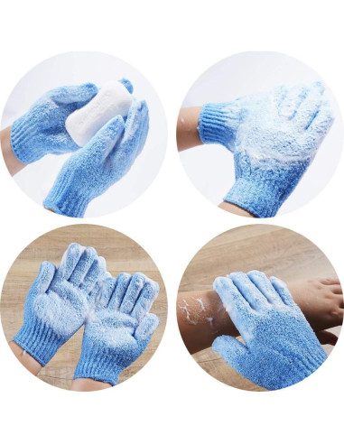 10 Pares de Guantes Exfoliantes CVNDKN 100% Nylon Ducha