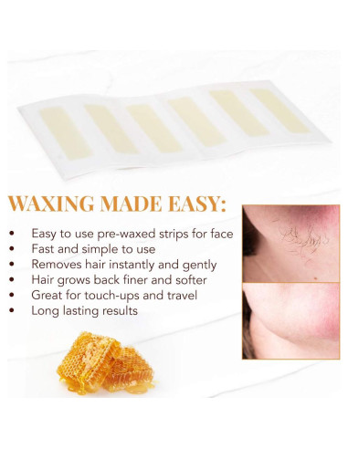 Cintas de Cera Facial GiGi - 12 Cintas + Loción Post Depilación