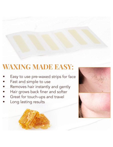 Cintas de Cera Facial GiGi - 12 Cintas + Loción Post Depilación