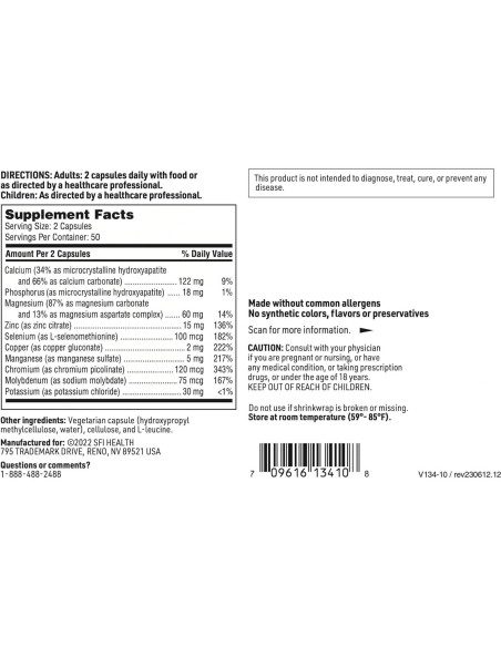 Klaire Labs Complejo Multi-Minera Sin Hierro 100 Cápsulas