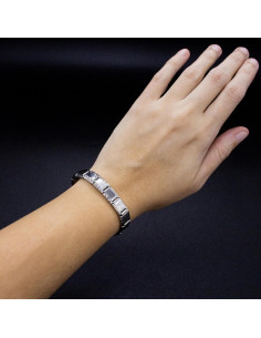 Pulsera de Encanto Italiana Fablinks de Acero Inoxidable 17.15 cm 2