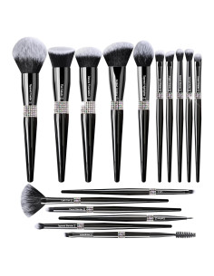 Conjunto 16 Brochas Maquillaje Profesional Bueart Design