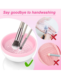 Limpiadora Eléctrica de Brochas Windspeed Rosa 20x25 cm 2