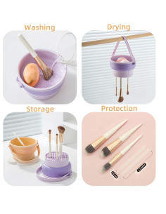 Limpiador de Brochas de Maquillaje Snipeup 3 en 1 Silicona 2