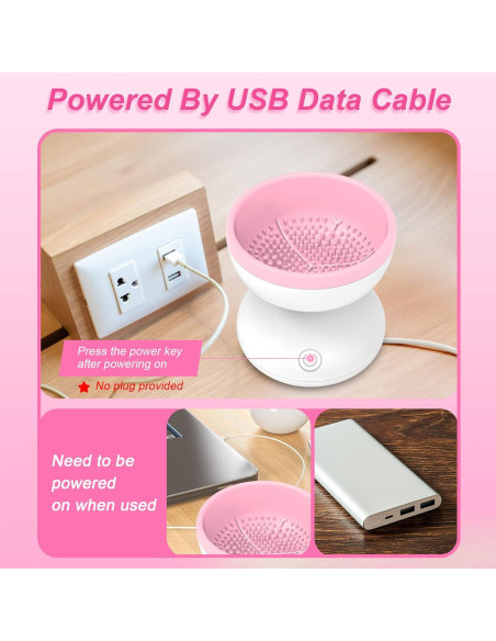 Limpiadora Eléctrica de Brochas Windspeed Rosa 20x25 cm