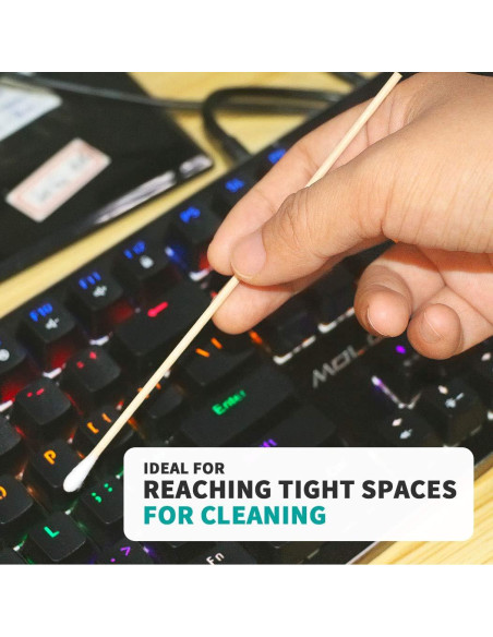 200 Bastoncillos de Algodón de Madera 15 cm Yinghezu