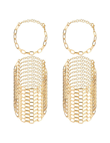 20 Piezas Cadenas de Pulsera de Encanto Doradas Piriuuo