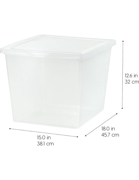 Contenedores de Almacenamiento IRIS USA 4-Pack 36L Transparentes