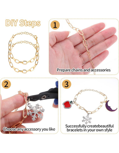 20 Piezas Cadenas de Pulsera de Encanto Doradas Piriuuo