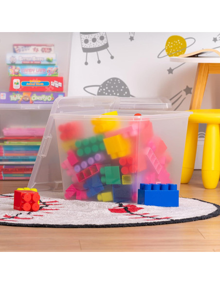 Contenedores de Almacenamiento IRIS USA 4-Pack 36L Transparentes