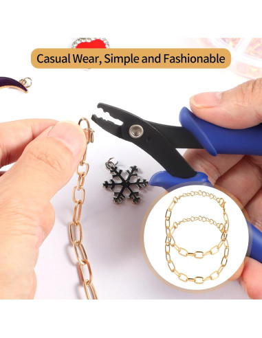 20 Piezas Cadenas de Pulsera de Encanto Doradas Piriuuo