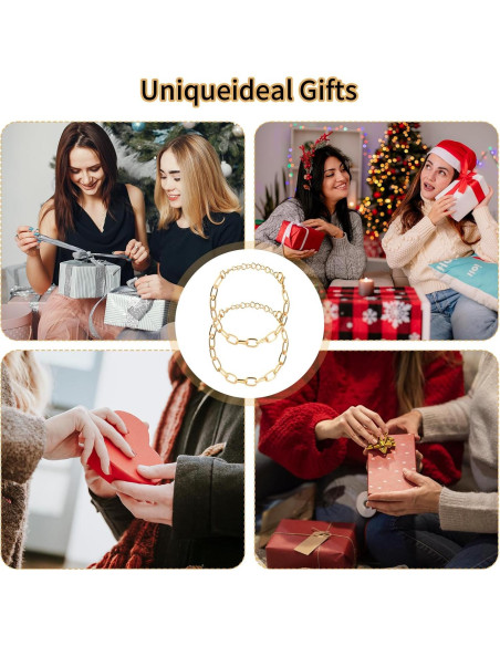 20 Piezas Cadenas de Pulsera de Encanto Doradas Piriuuo