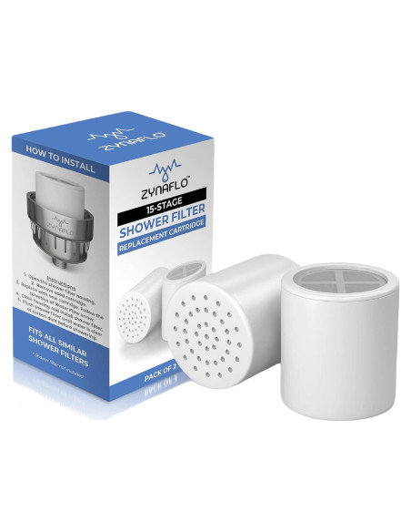 Cartucho Filtro Ducha ZYNAFLO 15 Etapas Paquete de 2