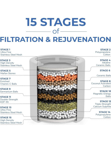 Cartucho Filtro Ducha ZYNAFLO 15 Etapas Paquete de 2