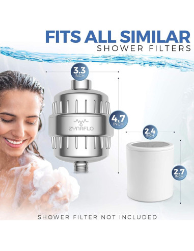 Cartucho Filtro Ducha ZYNAFLO 15 Etapas Paquete de 2