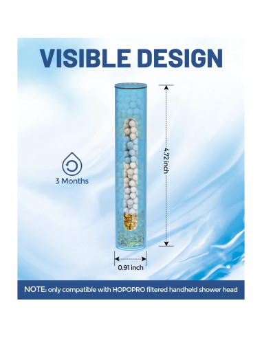 Cartucho Filtro Ducha HOPOPRO 2 Piezas Eliminación Cloro