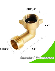 Paquete de 2 Conectores de Manguera de Jardín LIULO 90 2