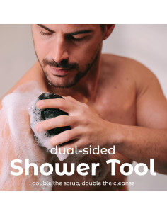 Herramienta de Ducha MainBasics 2-en-1 Exfoliante y Esponja 2