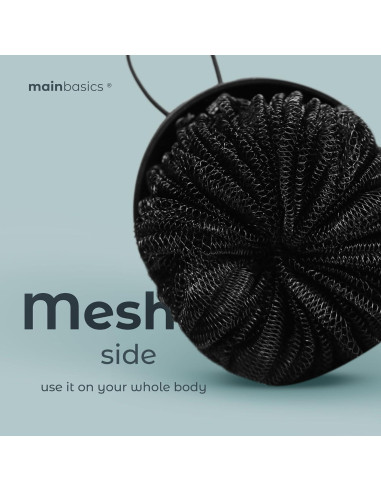 Herramienta de Ducha MainBasics 2-en-1 Exfoliante y Esponja