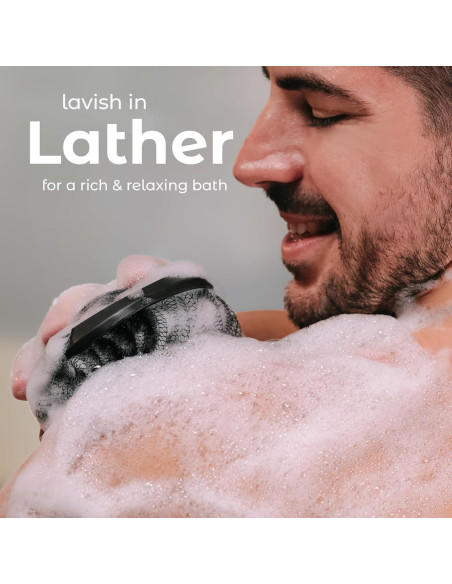 Herramienta de Ducha MainBasics 2-en-1 Exfoliante y Esponja Herramienta de Ducha MainBasics 2-en-1 Exfoliante y Esponja