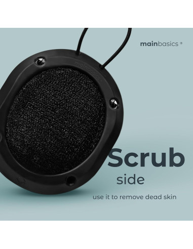 Herramienta de Ducha MainBasics 2-en-1 Exfoliante y Esponja