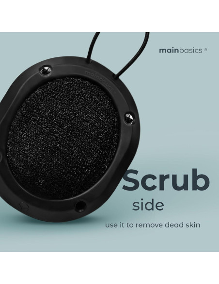 Herramienta de Ducha MainBasics 2-en-1 Exfoliante y Esponja Herramienta de Ducha MainBasics 2-en-1 Exfoliante y Esponja