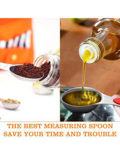 Set de 9 Cucharas Medidoras Magnéticas Oeedsns Acero Inoxidable 2