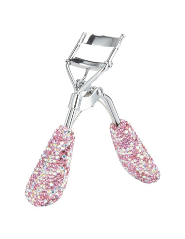 Rizador de Pestañas KEYPOWER Rosa con Rhinestones Duradero