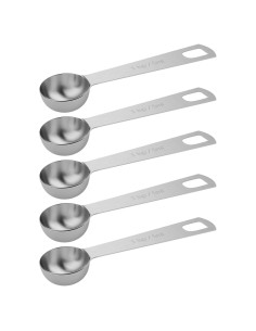 5 Cucharas Medidoras de Acero Inoxidable BERYLER 5ml