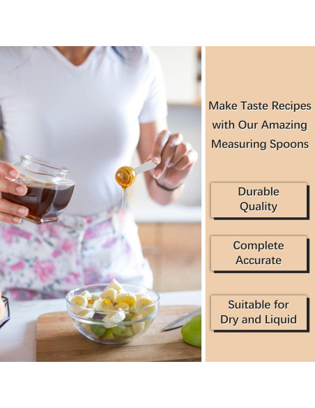 5 Cucharas Medidoras de Acero Inoxidable BERYLER 5ml