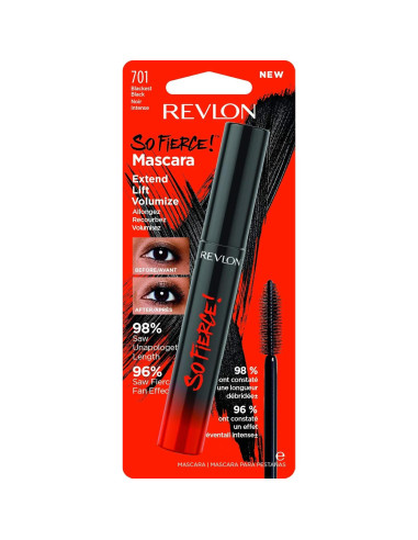 Máscara de Pestañas Revlon So Fierce 7.09g Negro Más Negro